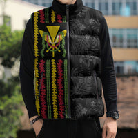 Hawaii Lei Kanaka Maoli Flag Sleeveless Puffer Jacket Tropical Vibes LT05 - Polynesian Pride