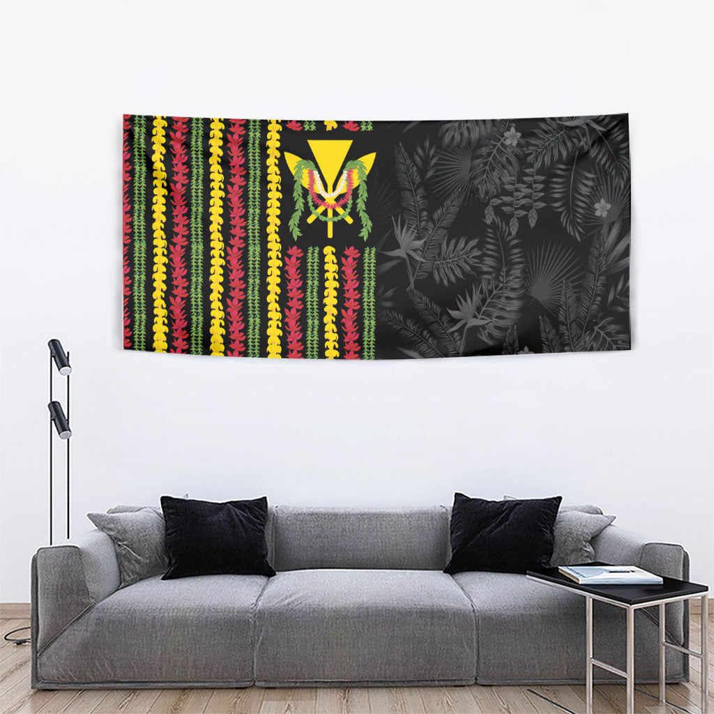 Hawaii Lei Kanaka Maoli Flag Tapestry Tropical Vibes LT05 - Polynesian Pride