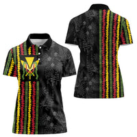 Hawaii Lei Kanaka Maoli Flag Women Polo Shirt Tropical Vibes LT05 - Polynesian Pride