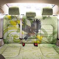 New Zealand Piwakawaka Fantail Bird Back Car Seat Cover With Kowhai Flowers