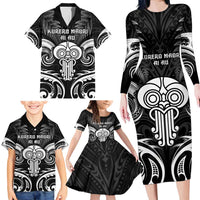 New Zealand Te Reo Maori Family Matching Long Sleeve Bodycon Dress and Hawaiian Shirt Korero Maori Ai Au LT05 - Polynesian Pride