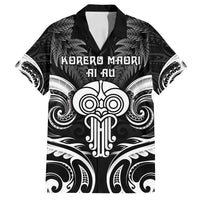 New Zealand Te Reo Maori Family Matching Long Sleeve Bodycon Dress and Hawaiian Shirt Korero Maori Ai Au LT05 Dad's Shirt - Short Sleeve Black - Polynesian Pride
