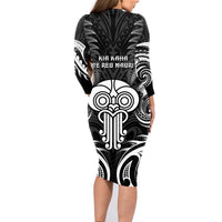 New Zealand Te Reo Maori Family Matching Long Sleeve Bodycon Dress and Hawaiian Shirt Korero Maori Ai Au LT05 - Polynesian Pride