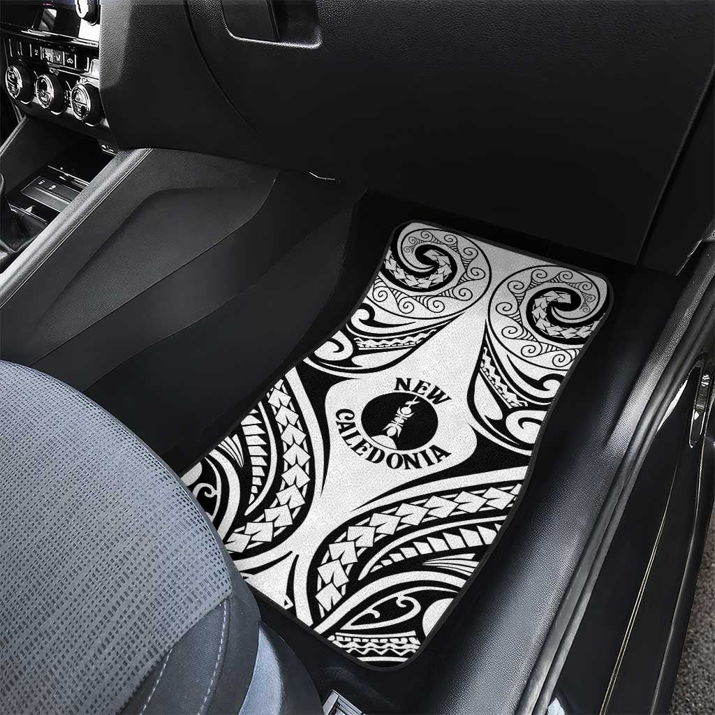 New Caledonia Day Car Mats Polynesian Curves White Color - Polynesian Pride
