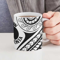 New Caledonia Day Ceramic Mug Polynesian Curves White Color - Polynesian Pride
