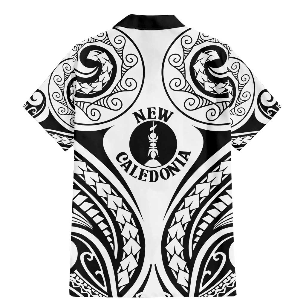 New Caledonia Day Family Matching Mermaid Dress and Hawaiian Shirt Polynesian Curves White Color - Polynesian Pride