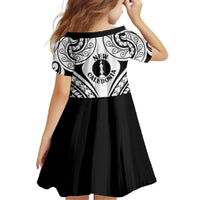 New Caledonia Day Family Matching Tank Maxi Dress and Hawaiian Shirt Polynesian Curves White Color - Polynesian Pride