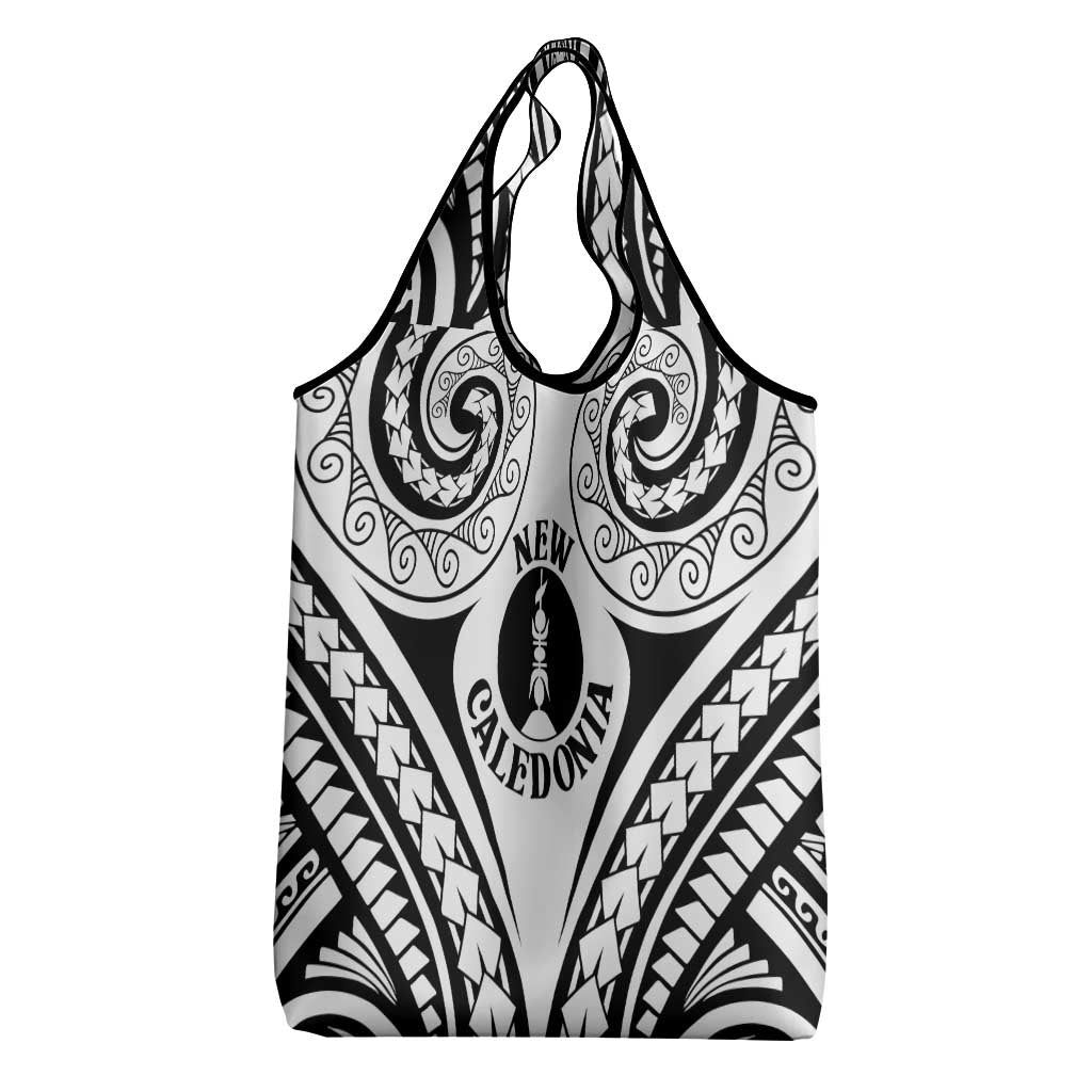 New Caledonia Day Grocery Bag Polynesian Curves White Color - Polynesian Pride