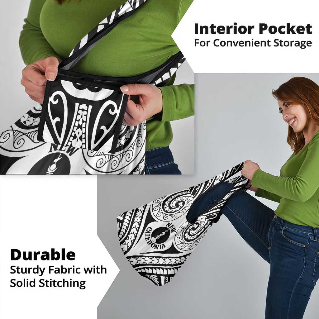 New Caledonia Day Grocery Bag Polynesian Curves White Color - Polynesian Pride