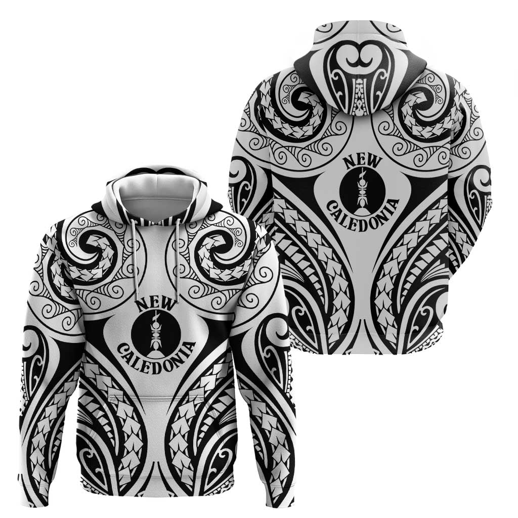New Caledonia Day Hoodie Polynesian Curves White Color - Polynesian Pride