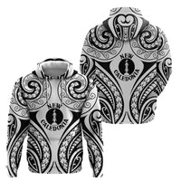 New Caledonia Day Hoodie Polynesian Curves White Color - Polynesian Pride