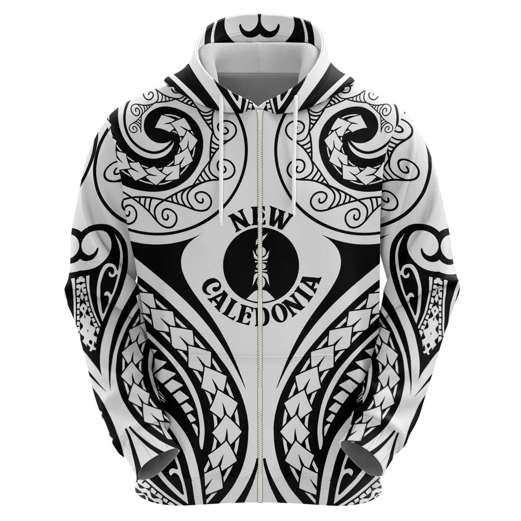 New Caledonia Day Hoodie Polynesian Curves White Color - Polynesian Pride