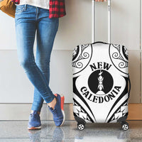New Caledonia Day Luggage Cover Polynesian Curves White Color - Polynesian Pride