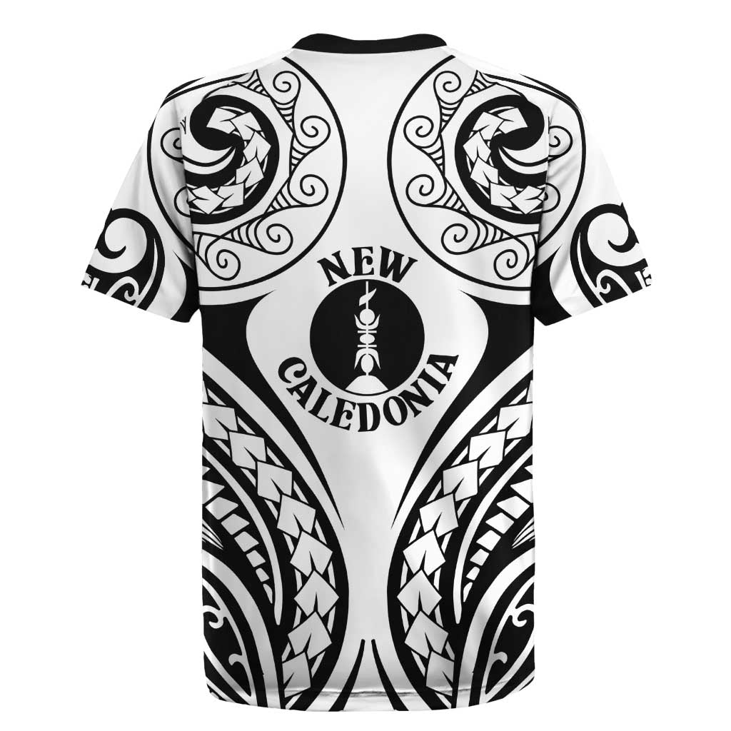 New Caledonia Day Rugby Jersey Polynesian Curves White Color - Polynesian Pride