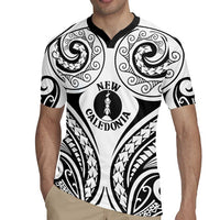 New Caledonia Day Rugby Jersey Polynesian Curves White Color - Polynesian Pride