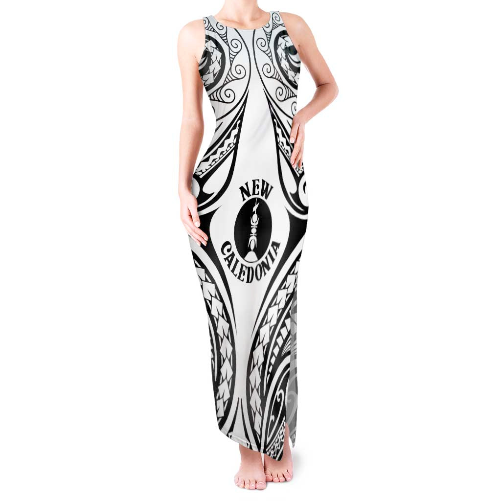 New Caledonia Day Tank Maxi Dress Polynesian Curves White Color - Polynesian Pride