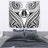 New Caledonia Day Tapestry Polynesian Curves White Color - Polynesian Pride