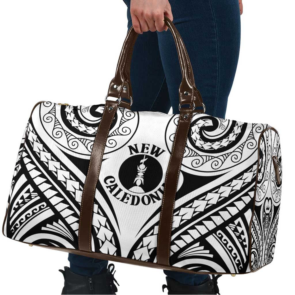 New Caledonia Day Travel Bag Polynesian Curves White Color - Polynesian Pride