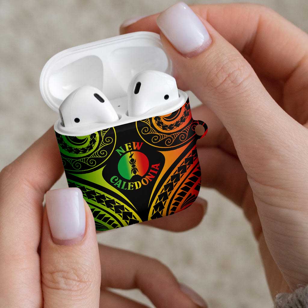 New Caledonia Day AirPods Case Polynesian Curves Reggae Color - Polynesian Pride