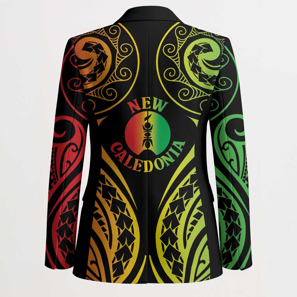 New Caledonia Day Blazer Polynesian Curves Reggae Color - Polynesian Pride