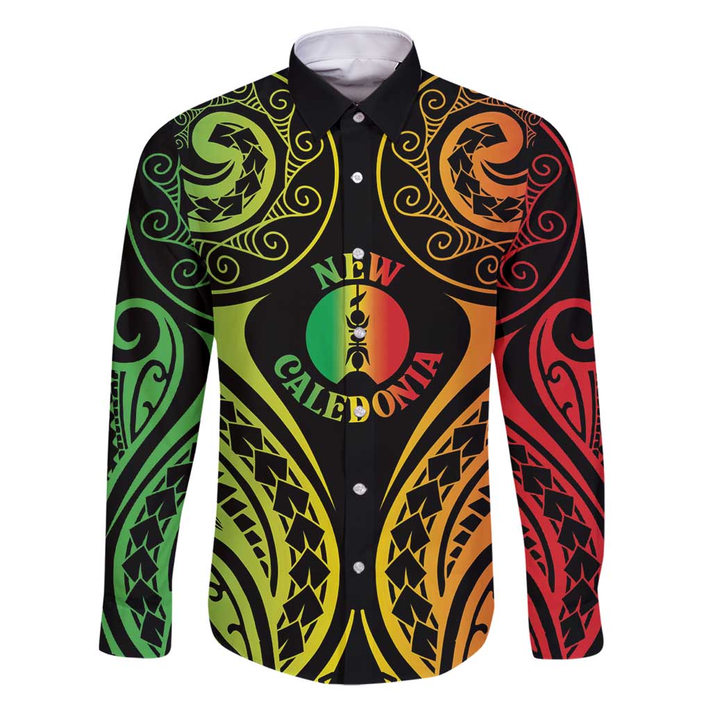 New Caledonia Day Family Matching Mermaid Dress and Hawaiian Shirt Polynesian Curves Reggae Color - Polynesian Pride