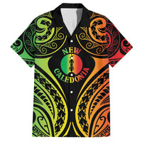 New Caledonia Day Family Matching Tank Maxi Dress and Hawaiian Shirt Polynesian Curves Reggae Color - Polynesian Pride