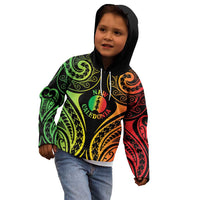 New Caledonia Day Kid Hoodie Polynesian Curves Reggae Color - Polynesian Pride