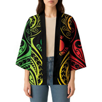 New Caledonia Day Kimono Polynesian Curves Reggae Color - Polynesian Pride