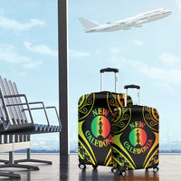 New Caledonia Day Luggage Cover Polynesian Curves Reggae Color - Polynesian Pride