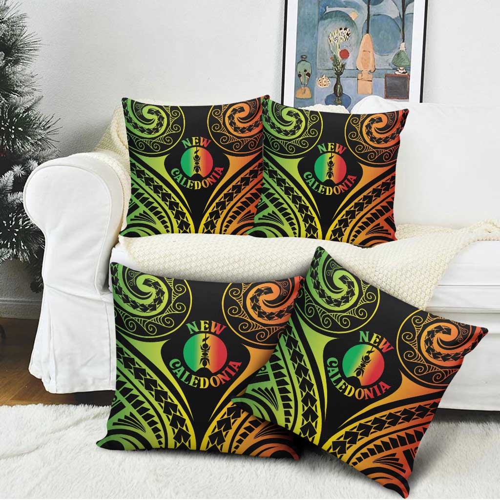New Caledonia Day Pillow Cover Polynesian Curves Reggae Color - Polynesian Pride