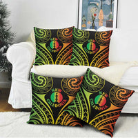 New Caledonia Day Pillow Cover Polynesian Curves Reggae Color - Polynesian Pride
