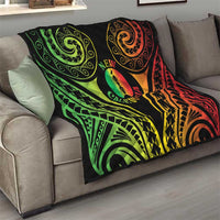 New Caledonia Day Quilt Polynesian Curves Reggae Color - Polynesian Pride
