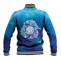 Marshall Islands Manit Day Baseball Jacket Tribal Dolphin With Marshall Seal - Polynesian Pride