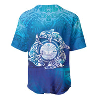 Marshall Islands Manit Day Baseball Jersey Tribal Dolphin With Marshall Seal - Polynesian Pride