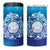 Marshall Islands Manit Day 4 in 1 Can Cooler Tumbler Tribal Dolphin With Marshall Seal - Polynesian Pride