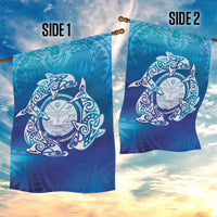 Marshall Islands Manit Day Garden Flag Tribal Dolphin With Marshall Seal - Polynesian Pride