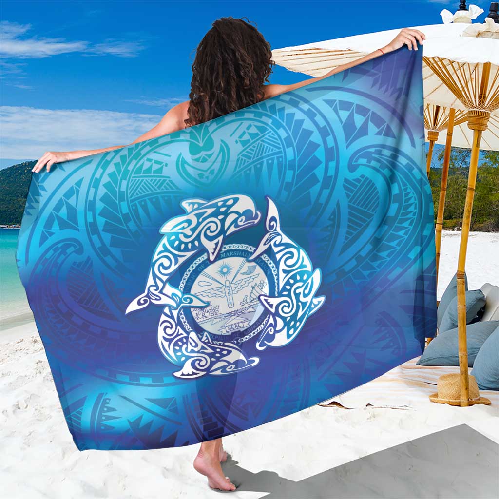 Marshall Islands Manit Day Sarong Tribal Dolphin With Marshall Seal - Polynesian Pride