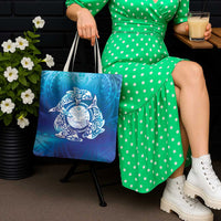 Marshall Islands Manit Day Tote Bag Tribal Dolphin With Marshall Seal - Polynesian Pride