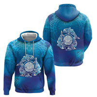 Marshall Islands Manit Day Zip Hoodie Tribal Dolphin With Marshall Seal - Polynesian Pride