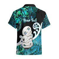 Personalized Aotearoa New Zealand Hawaiian Shirt Paua Shell Fern Koru With Maori Hei Tiki LT05 - Polynesian Pride
