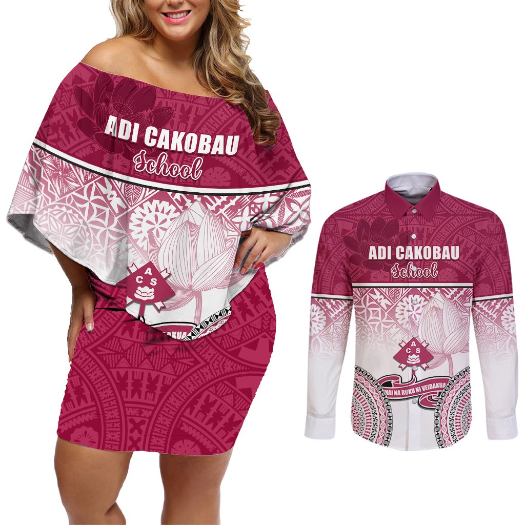 adi-cakobau-school-couples-matching-off-shoulder-short-dress-and-long-sleeve-button-shirts-75th-anniversary