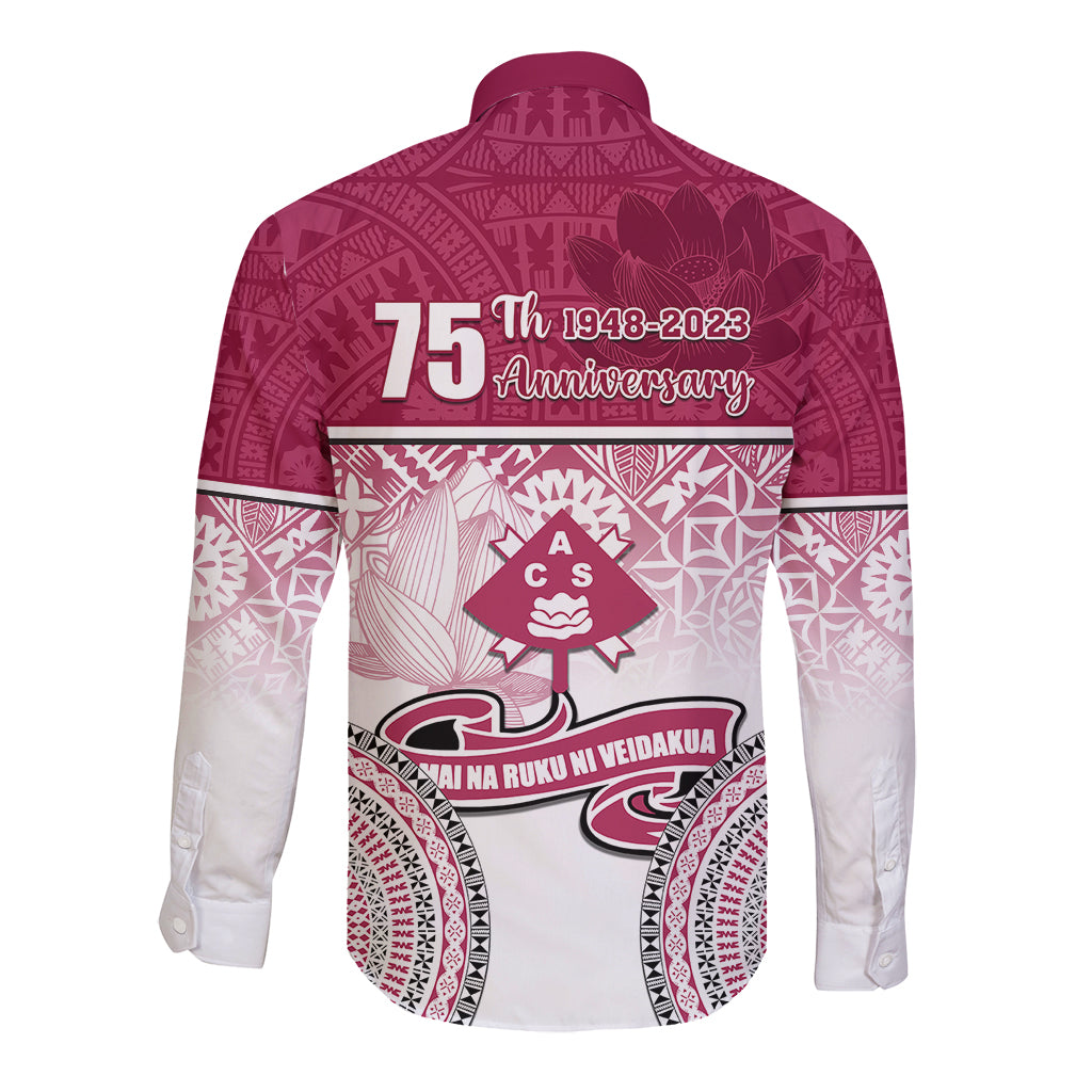 Adi Cakobau School Long Sleeve Button Shirt 75th Anniversary LT05 - Polynesian Pride