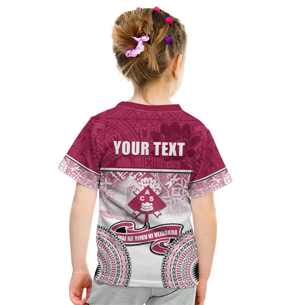 Personalized Adi Cakobau School Kid T Shirt With Fijian Tapa Pattern LT05 - Polynesian Pride