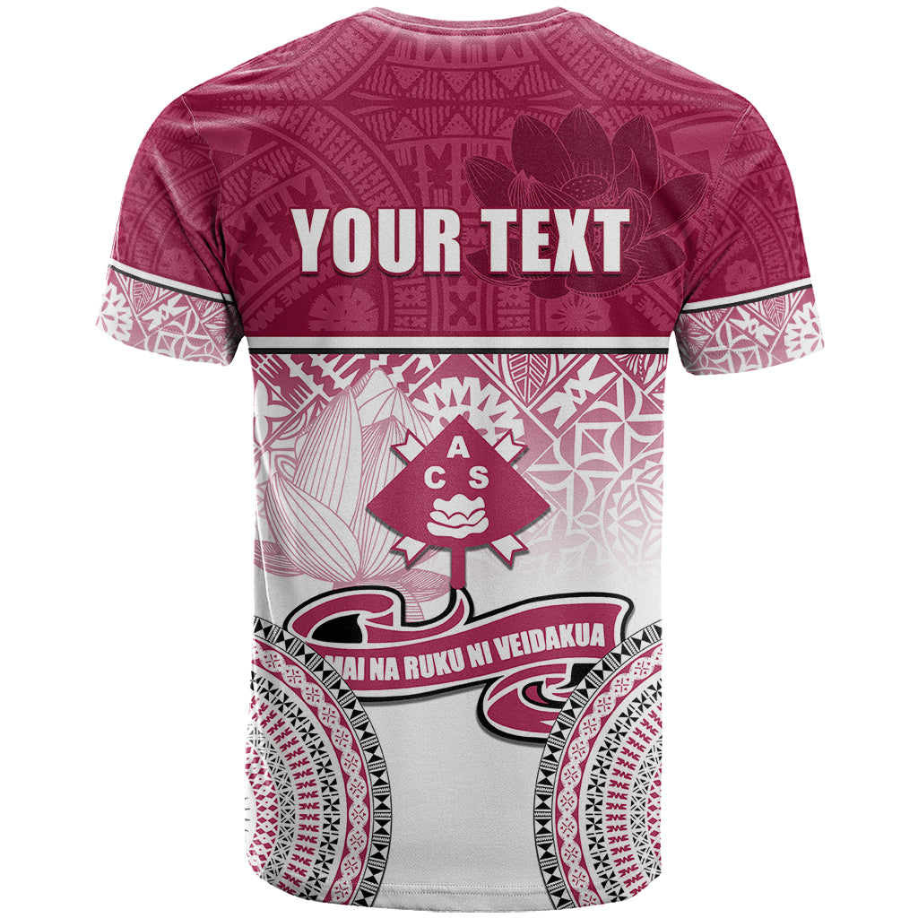 Personalized Adi Cakobau School T Shirt With Fijian Tapa Pattern LT05 - Polynesian Pride