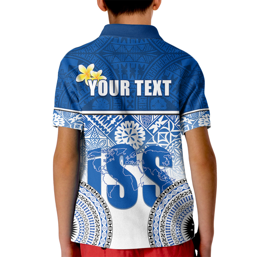 Personalized International School Suva Kid Polo Shirt With Fijian Tapa Pattern LT05 - Polynesian Pride
