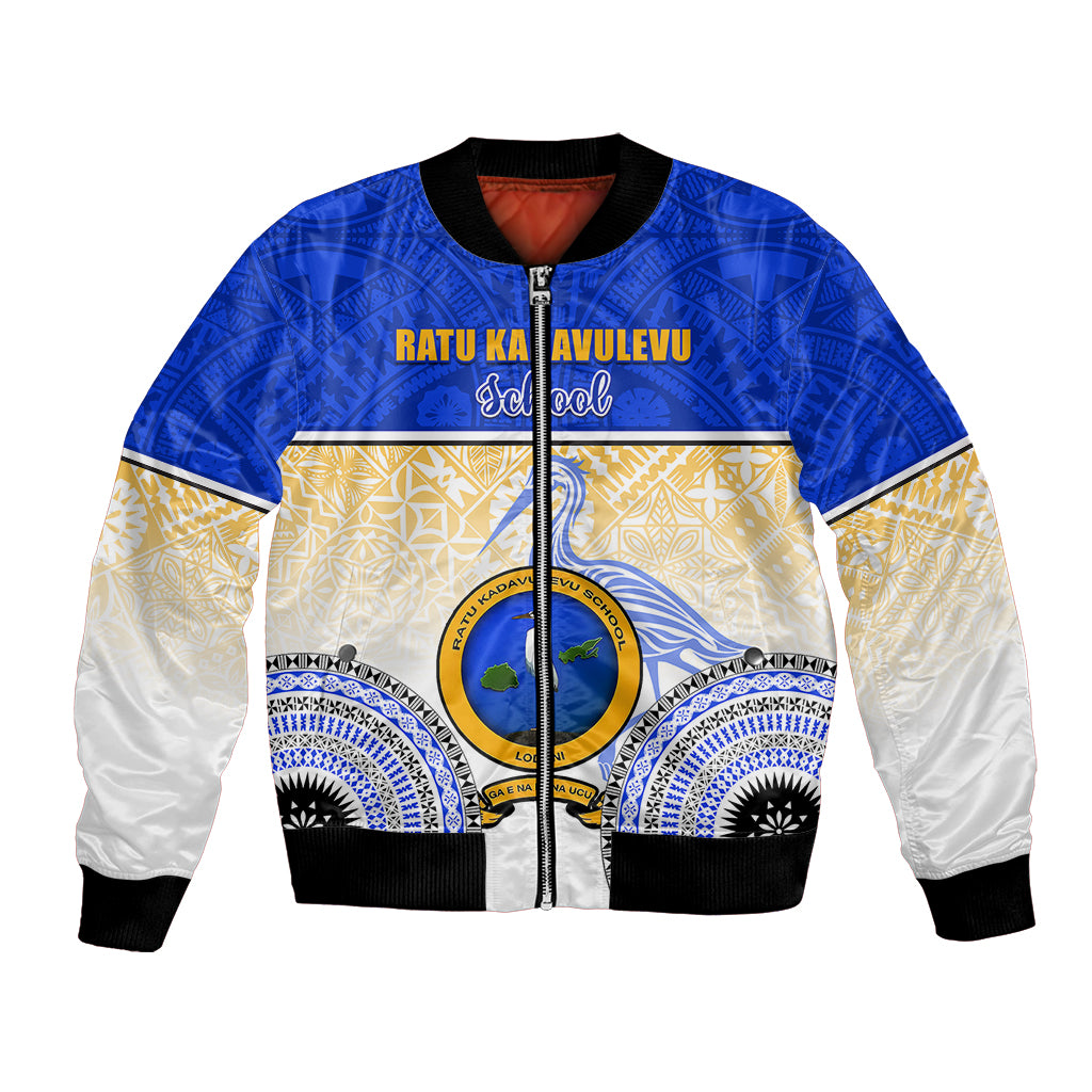 Personalized Ratu Kadavulevu School Bomber Jacket With Fijian Tapa Pattern LT05 - Polynesian Pride