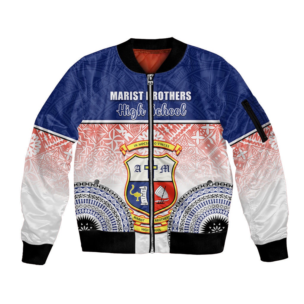 personalized-marist-brothers-high-school-sleeve-zip-bomber-jacket-with-fijian-tapa-pattern