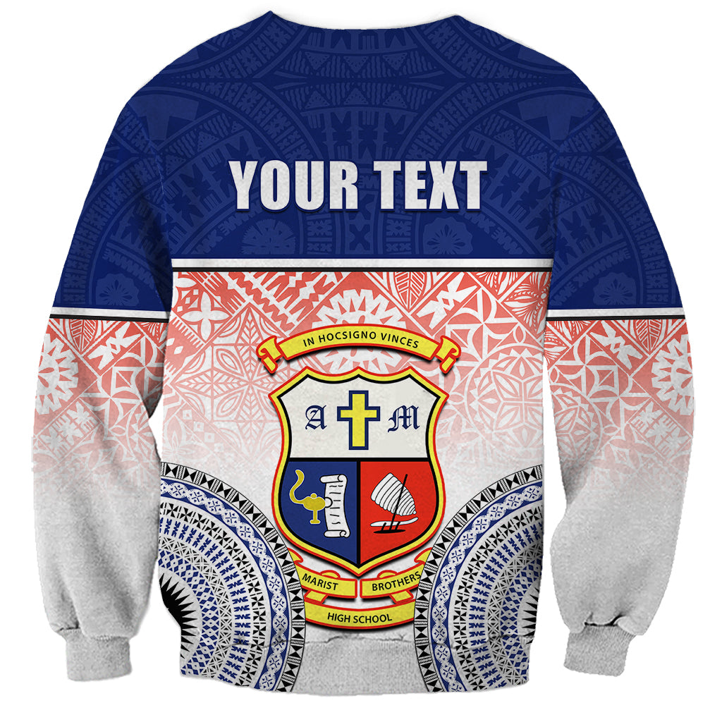 Personalized Marist Brothers High School Sweatshirt With Fijian Tapa Pattern LT05 - Polynesian Pride