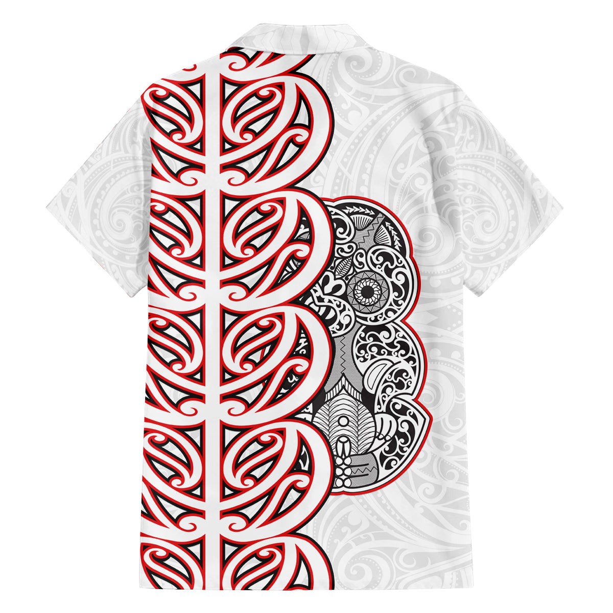 Aotearoa New Zealand Family Matching Tank Maxi Dress and Hawaiian Shirt Maori Marae Pattern Tiki LT05 - Polynesian Pride