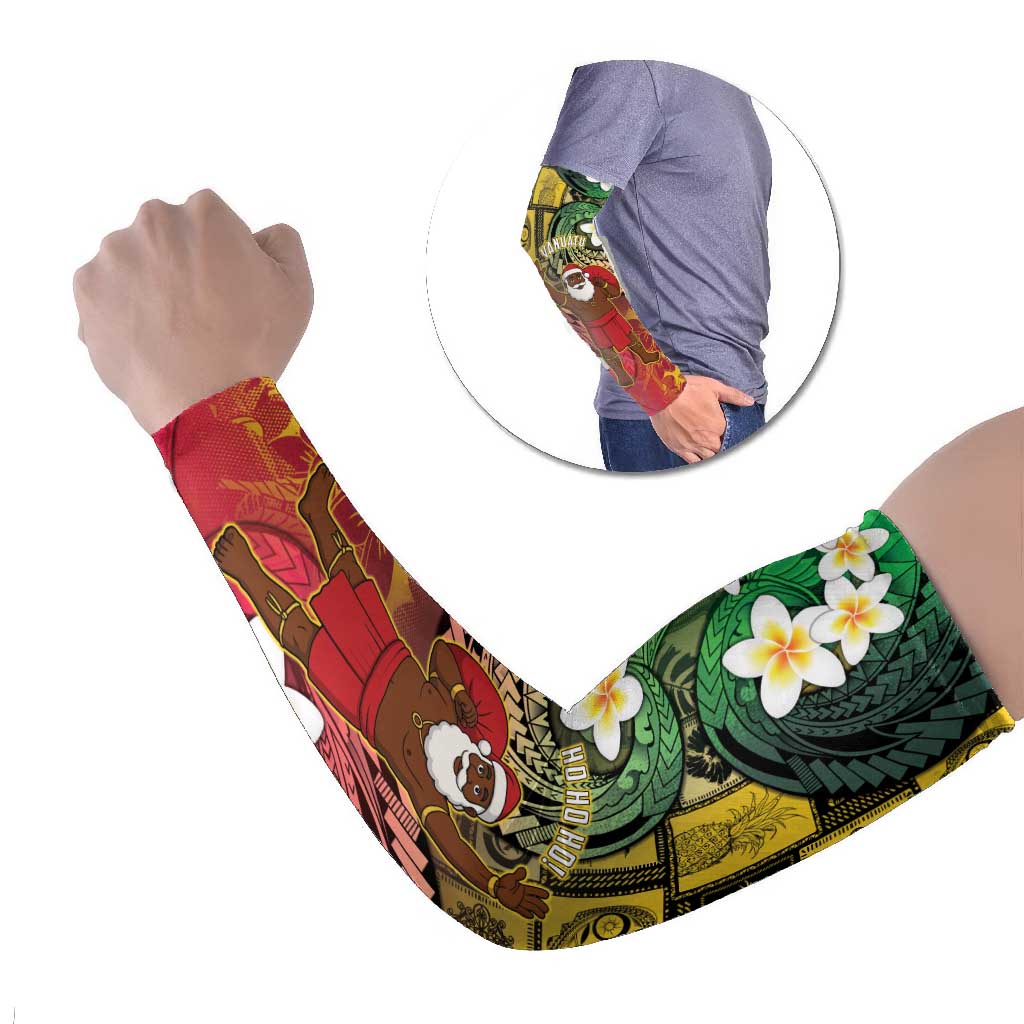 Vanuatu Christmas Arm Sleeves Ni-Van Santa Retro Style - Polynesian Pride